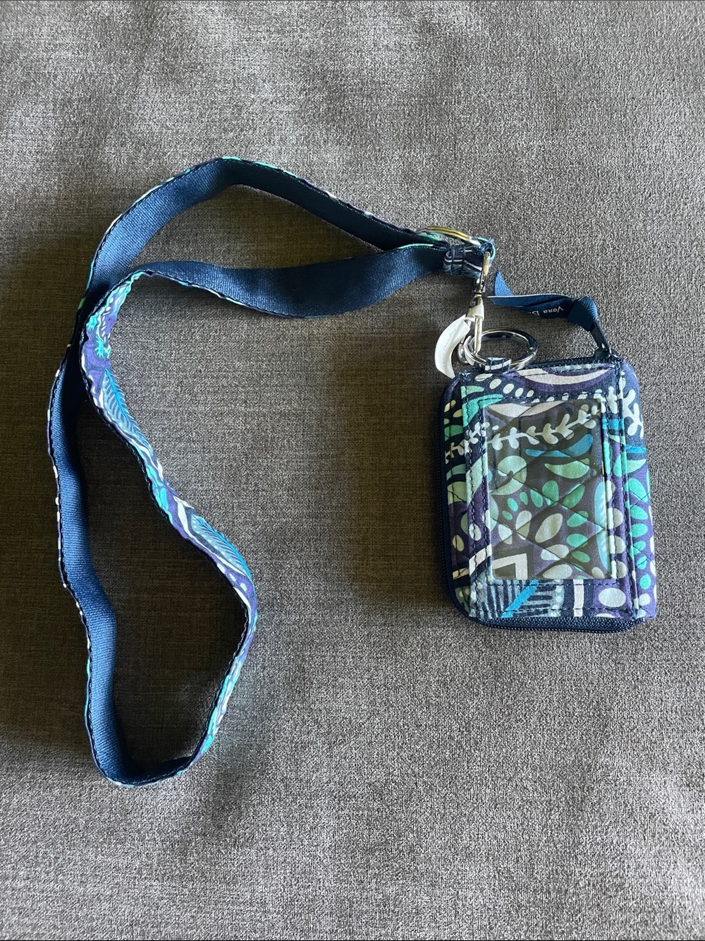 Vera Bradley Petite Zip Wallet with Lanyard